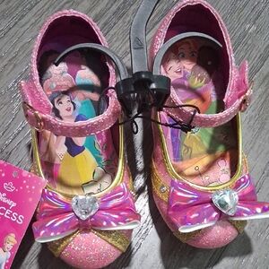 Disney Princess Pink Glitter Bow Dress Shoes (Toddler)